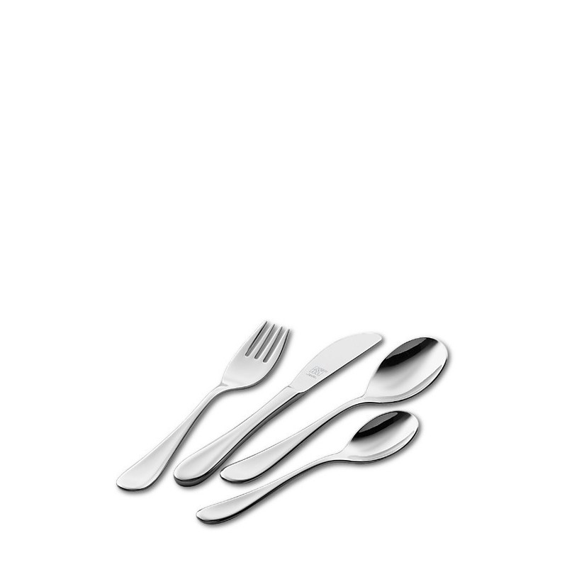 ZWILLING Filou 4 pcs. children's set Zestaw sztućców dla malucha Srebrny