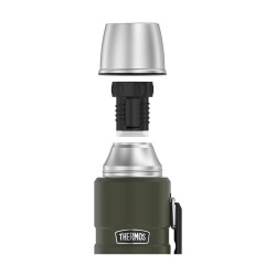 Termos z uchwytem na napoje 470 ml THERMOS - zieleń wojskowa