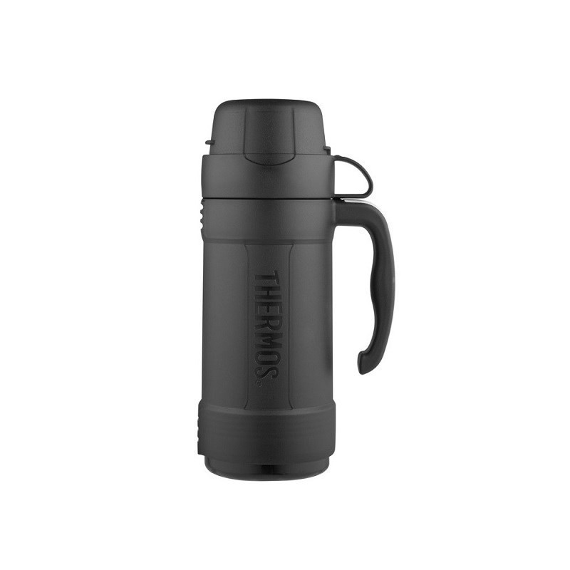 Termos szklany 750 ml z jednym kubkiem THERMOS - czarny