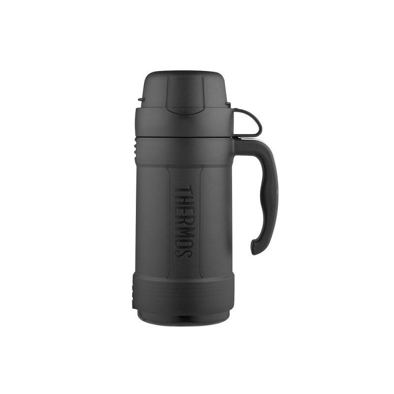 Termos szklany 500 ml z jednym kubkiem THERMOS - czarny Termos szklany 500 ml z jednym kubkiem THERMOS - czarny