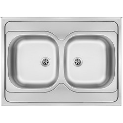 Zlewozmywak stalowy 2-komorowy - nakładany ZM6_020N 5907650846543