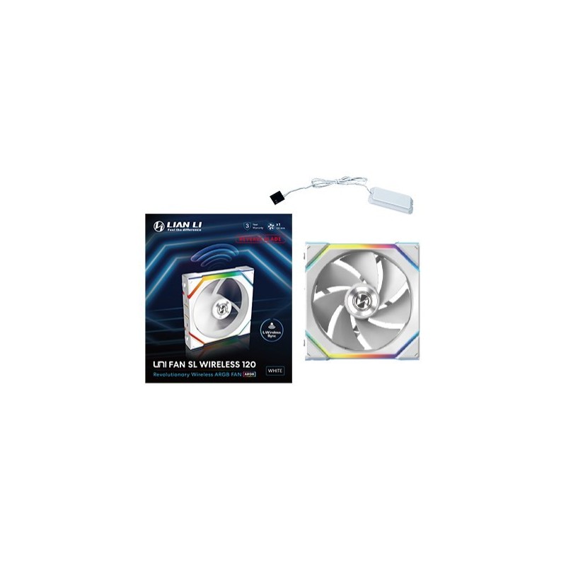 Lian Li UNI FAN SL Wireless 120 Reverse Blade Obudowa komputera Wentylator 12 cm Biały 1 szt. Lian Li UNI FAN SL Wireless 120 Reverse Blade Obudowa komputera Wentylator 12 cm Biały 1 szt.