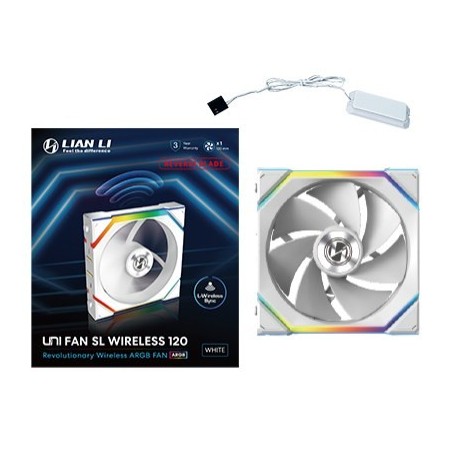 Lian Li UNI FAN SL Wireless 120 Reverse Blade Obudowa komputera Wentylator 12 cm Biały 1 szt.
