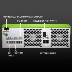 Qoltec Hybrydowy inwerter solarny Off-Grid 3500W | 100A | 24V | MPPT | BMS | opcja Wi-fi | Sinus | Power factor 1.0