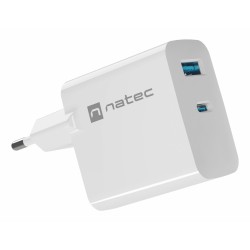 NATEC ŁADOWARKA RIBERA GAN 1X USB-A + 1X USB-C 45W BIAŁA