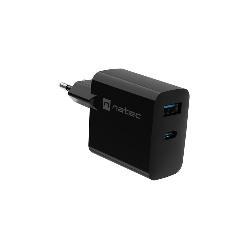 NATEC ŁADOWARKA RIBERA GAN 1X USB-A + 1X USB-C 45W CZARNA NUC-2143