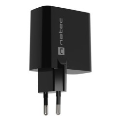 NATEC ŁADOWARKA RIBERA GAN 1X USB-A + 1X USB-C 45W CZARNA NUC-2143