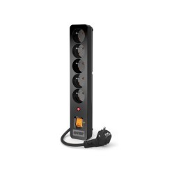 ACAR X5 Czarny 5 x gniazdo sieciowe 230 V 3m