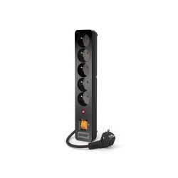 ACAR X5 Czarny 5 x gniazdo sieciowe 230 V 1,5 m