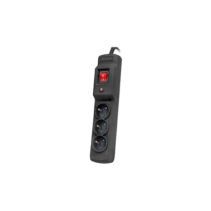 Armac Multi M3 | Listwa zasilająca | przeciwprzepięciowa, 3 gniazda, przewód 5m, czarna