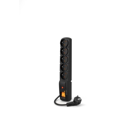 ACAR F5 Czarny 5 x gniazdo sieciowe 230 V 3 m