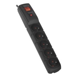 HSK DATA Acar F5 5 m 5 Gniazdo(a) sieciowe Wewnątrz/Na wolnym powietrzu Szary
