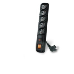 ACAR F5 Czarny 5 x gniazdo sieciowe 230 V 1,5 m