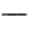 Lanberg PDU-04E04I-0200-BK rozdzielacz zasilania PDU 4 x gniazdo sieciowe 1U Czarny
