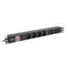 Lanberg PDU-04E04I-0200-BK rozdzielacz zasilania PDU 4 x gniazdo sieciowe 1U Czarny