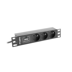 LANBERG LISTWA ZASILAJĄCA RACK 10" (1U, 10A, 3X SHUKO)