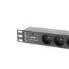 LANBERG LISTWA ZASILAJĄCA RACK 10" (1U, 10A, 3X SHUKO)