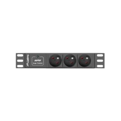 LANBERG LISTWA ZASILAJĄCA RACK 10" (1U, 10A, 3X SHUKO)