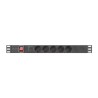 Lanberg PDU-05F-0200-BK rozdzielacz zasilania PDU 5 x gniazdo sieciowe 1U Czarny