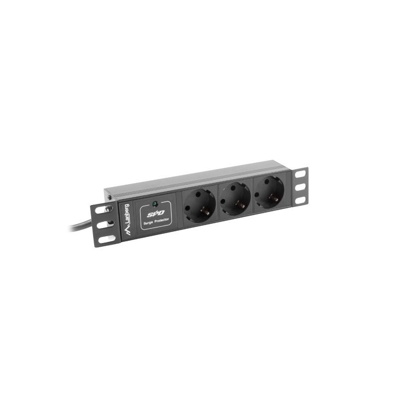 LANBERG LISTWA ZASILAJĄCA RACK 10" (1U, 10A, 3X 230V PL)