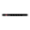Lanberg PDU-05E-0200-BK rozdzielacz zasilania PDU 5 x gniazdo sieciowe 1U Czarny