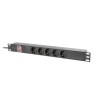 Lanberg PDU-05F-0200-IEC-BK rozdzielacz zasilania PDU 5 x gniazdo sieciowe 1U Czarny