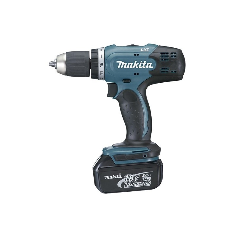Makita DDF453RFE wiertło Czarny, Niebieski 1,6 kg