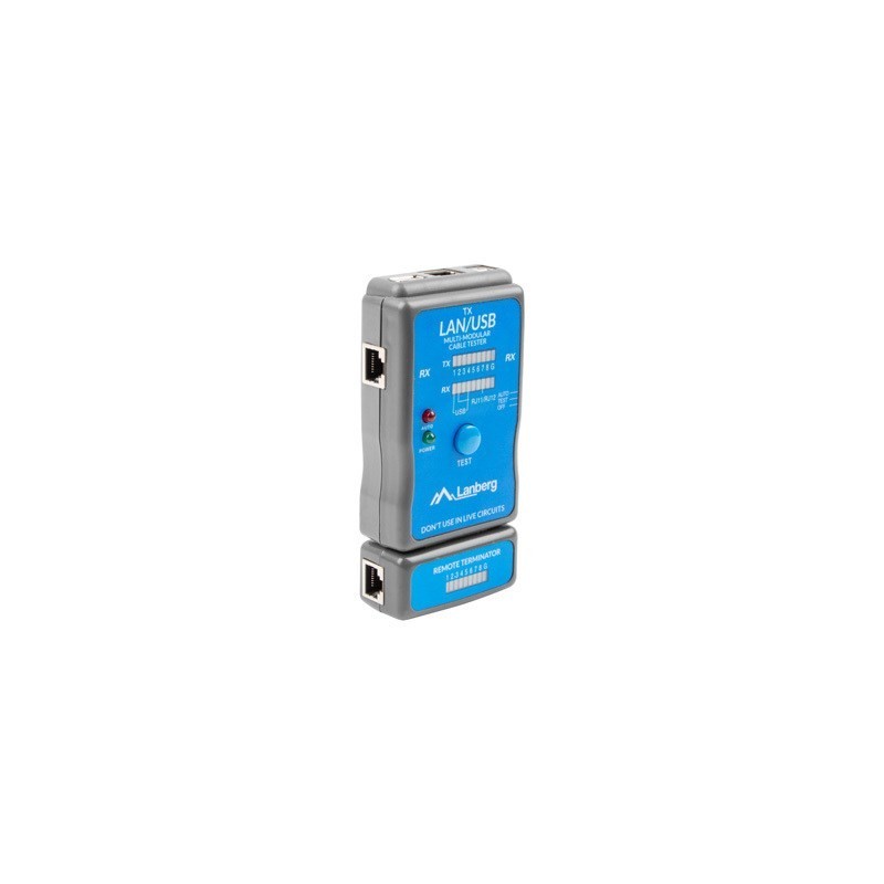 Lanberg NT-0403 tester kabli sieciowych Tester PoE Niebieski