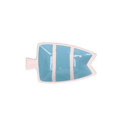 RITUALI DOMESTICI PELAGICOILLOGICO Talerz ryba jasnoniebieski 23 x 14 x 4.5 cm