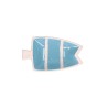 RITUALI DOMESTICI PELAGICOILLOGICO Talerz ryba jasnoniebieski 23 x 14 x 4.5 cm