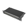 Lanberg PPF5-9012-B panel krosowniczy 1U