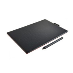 Wacom One by Medium tablet graficzny Czarny, Czerwony 2540 lpi 216 x 135 mm USB