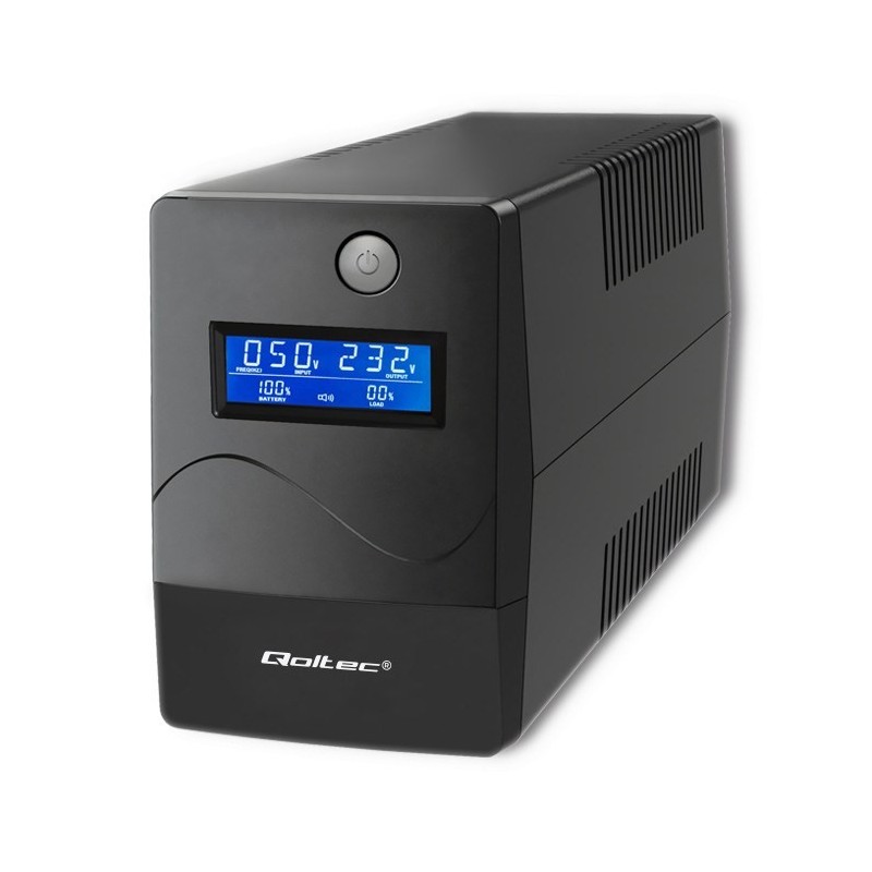Qoltec 53977 Zasilacz awaryjny UPS | Monolith | 450VA | 240W | LCD | USB | RJ45