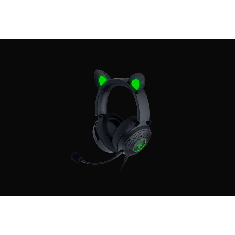 Razer Wired, Nauszne, Czarny, Zestaw słuchawkowy do gier, Kraken V2 Pro, Kitty Edition Razer Wired, Nauszne, Czarny, Zestaw słuchawkowy do gier, Kraken V2 Pro, Kitty Edition