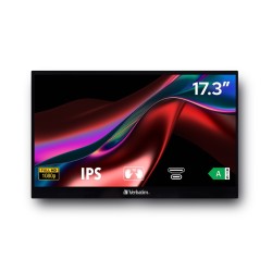 Verbatim 49593 monitor komputerowy 43,9 cm (17.3") 1920 x 1080 px Full HD LCD Ekran dotykowy Czarny