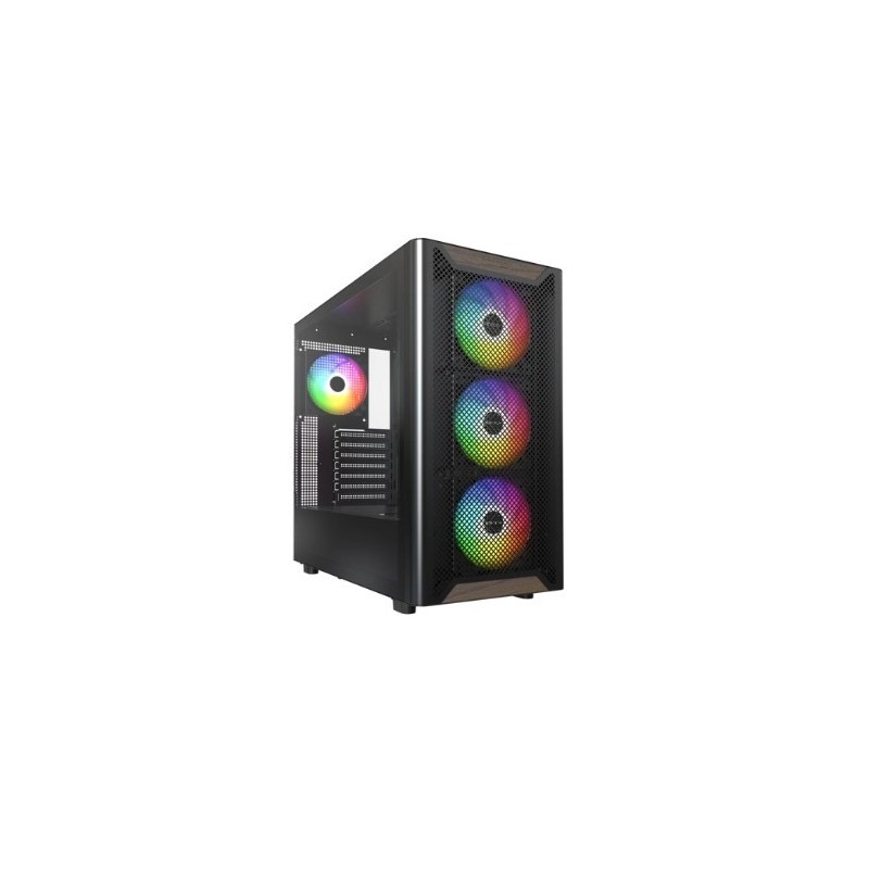 Drewniana obudowa PC Montech XR, Midi-Tower, ATX, ARGB, szkło hartowane