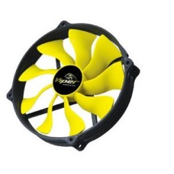 Akasa 14cm Viper R Fan Obudowa komputera Wentylator Czarny, Żółty