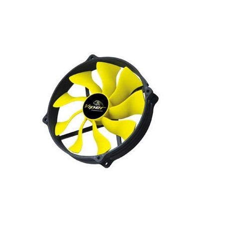 Akasa 14cm Viper R Fan Obudowa komputera Wentylator Czarny, Żółty