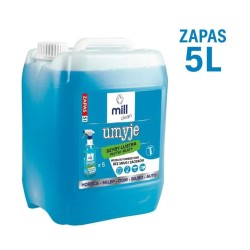 MILL CLEAN UMYJE 5 litrów. Płyn do mycia szyb, luster, glazury, płytek, blatów. Wszelkie powierzchnie bez smug i zacieków. Duży