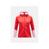 Bluza damska Peak Performance Rider Zip Hood - brilliant red/morning dew