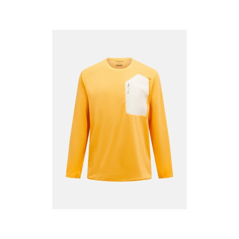 Bluza bez kaptura Peak Performance Freelight Polartec Grid - blazing orange