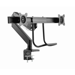 Gembird MA-DA2-04 Regulowane biurkowe ramię na 2 monitory, 17”-32”, do 8 kg