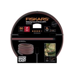 Fiskars 1027111 wąż ogrodowy 50 m Nad ziemią Czarny, Czerwony