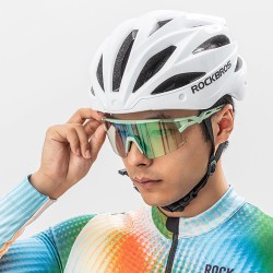 Okulary rowerowe Rockbros fotochromowe, z ochroną UV i wkładką korekcyjną - zielone
