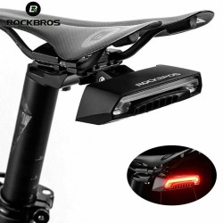 Lampka rowerowa tylna Rockbros LKWD-R1 z laserem i pilotem + kabel micro USB - USB-A - czarna