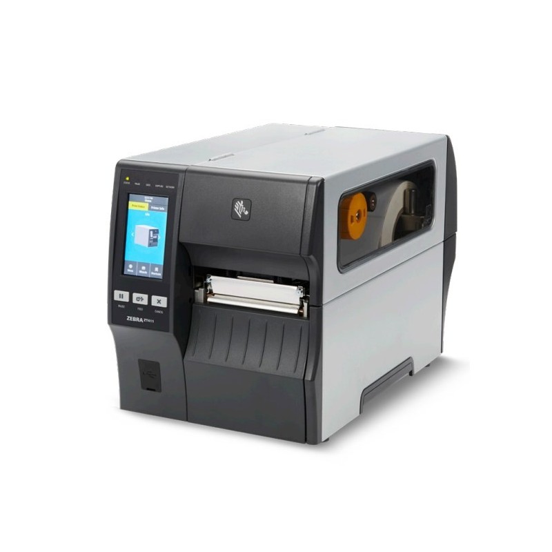 TT Printer ZT411 4", 300 dpi, Euro and UK cord, Serial, USB, 10/100 Ethernet, Bluetooth 4.1/MFi, USB Host, Peel, EZPL