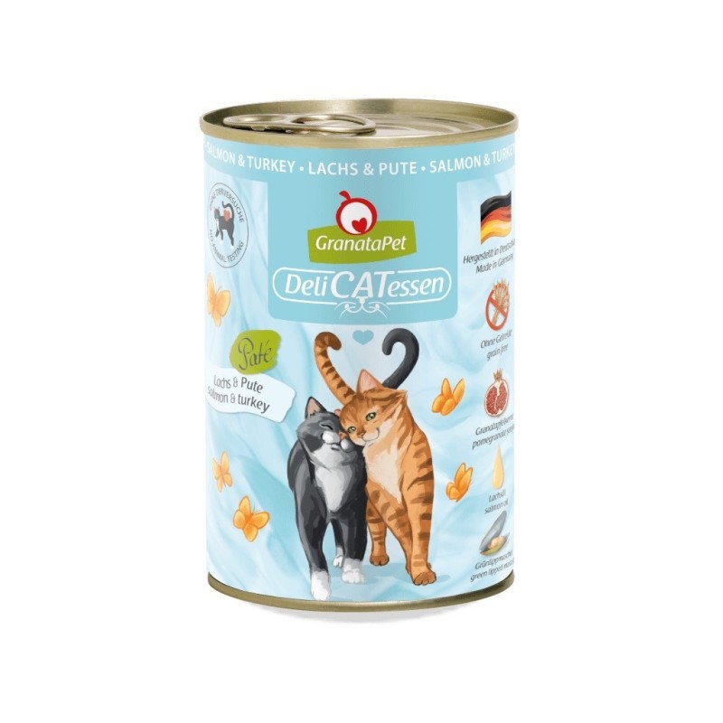 GranataPet DeliCatessen łosoś i indyk mokra karma dla kota 400g GranataPet DeliCatessen łosoś i indyk mokra karma dla kota 400g
