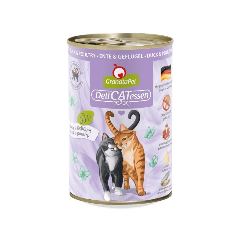 GranataPet DeliCatessen kaczka i drób mokra karma dla kota 400g GranataPet DeliCatessen kaczka i drób mokra karma dla kota 400g