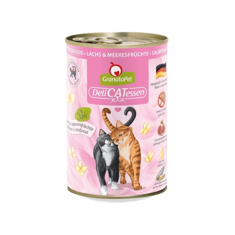 GranataPet DeliCatessen łosoś i owoce morza mokra karma dla kota 400g GranataPet DeliCatessen łosoś i owoce morza mokra karma dla kota 400g