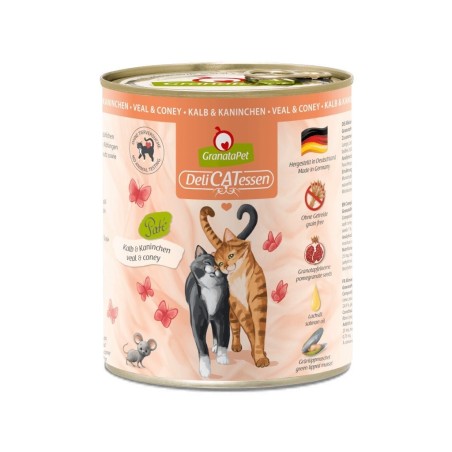 GranataPet DeliCatessen cielęcina i królik mokra karma dla kota 800g